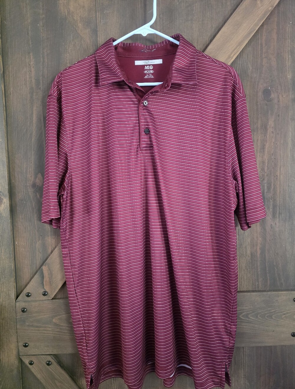 Greg Norman Shark Short Sleeve Polo Shirt Mens Size XL -Maroon ML75 Play Dry